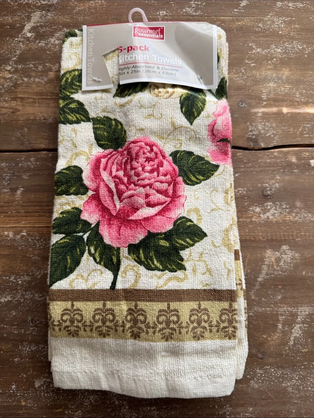 Pink Peony Kitchen Towels - 5-Pack